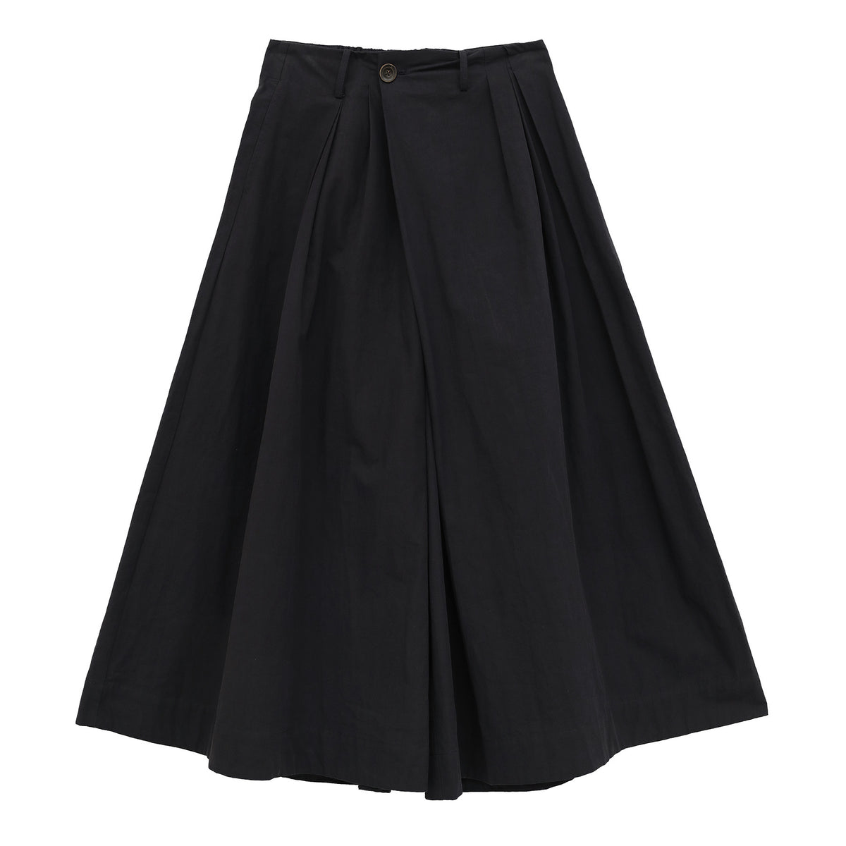 Cotton and Linen Mid-length A-Line Culottes Pants