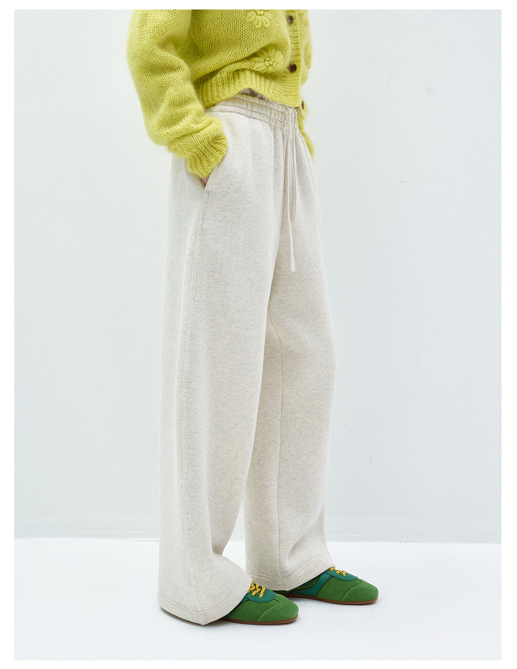 Thick Fleece Elastic Waist Sweatpants