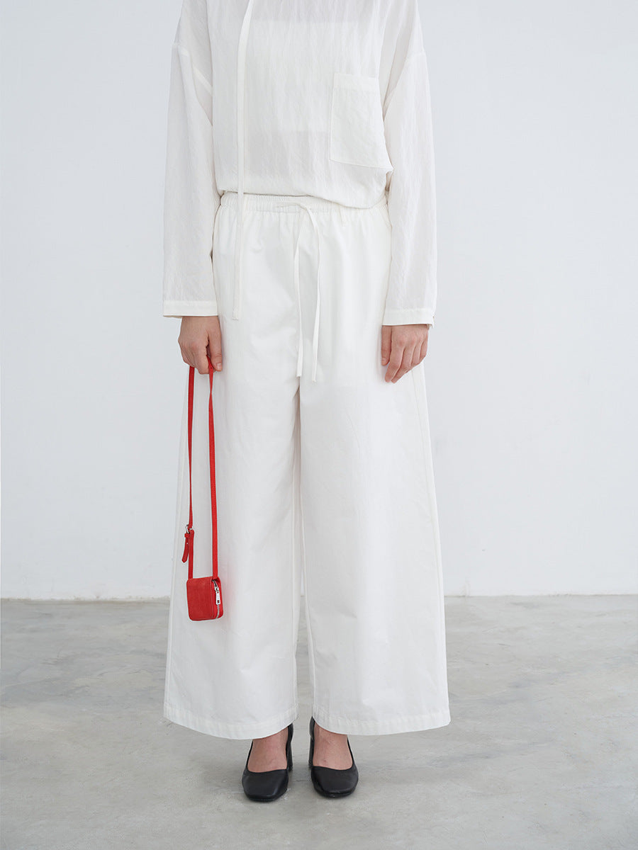 Drawstring Wide Leg Pants