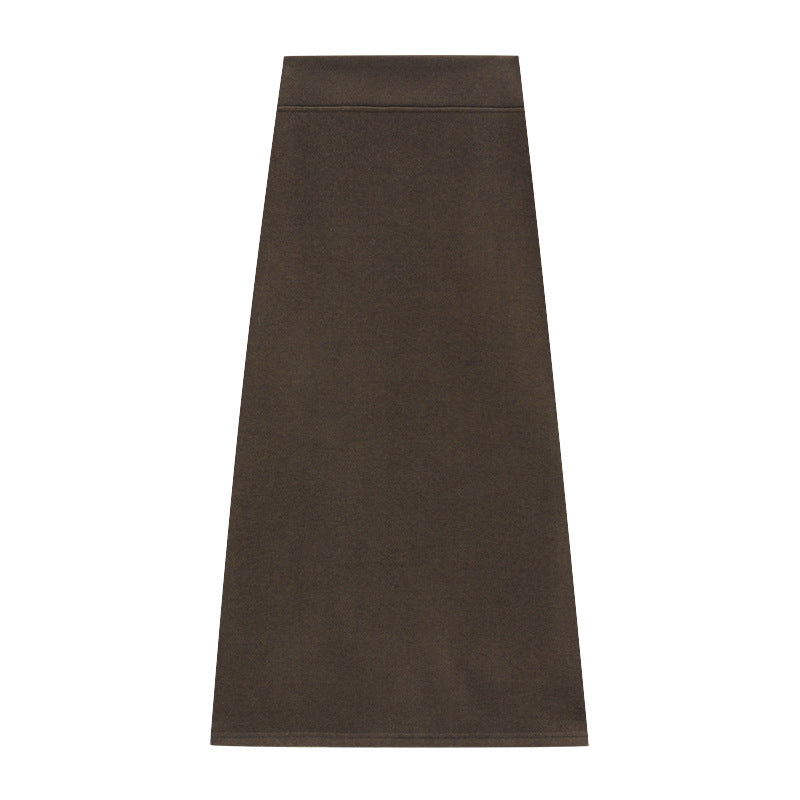 Thick Whool Maxi Pencil Skirt