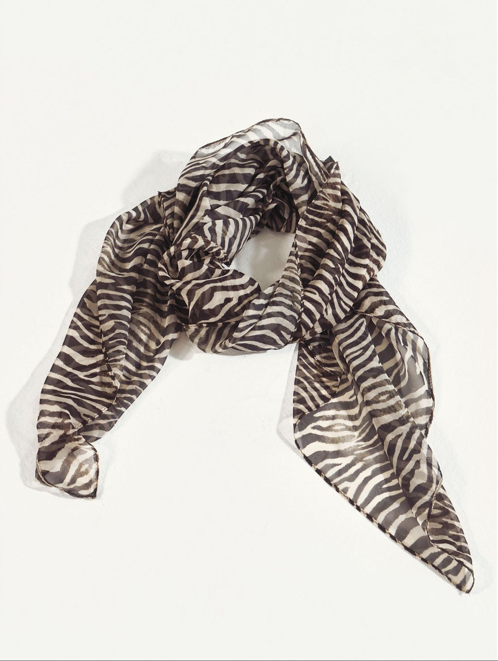 Leopard & Zebra Printed Ribbon Scarf