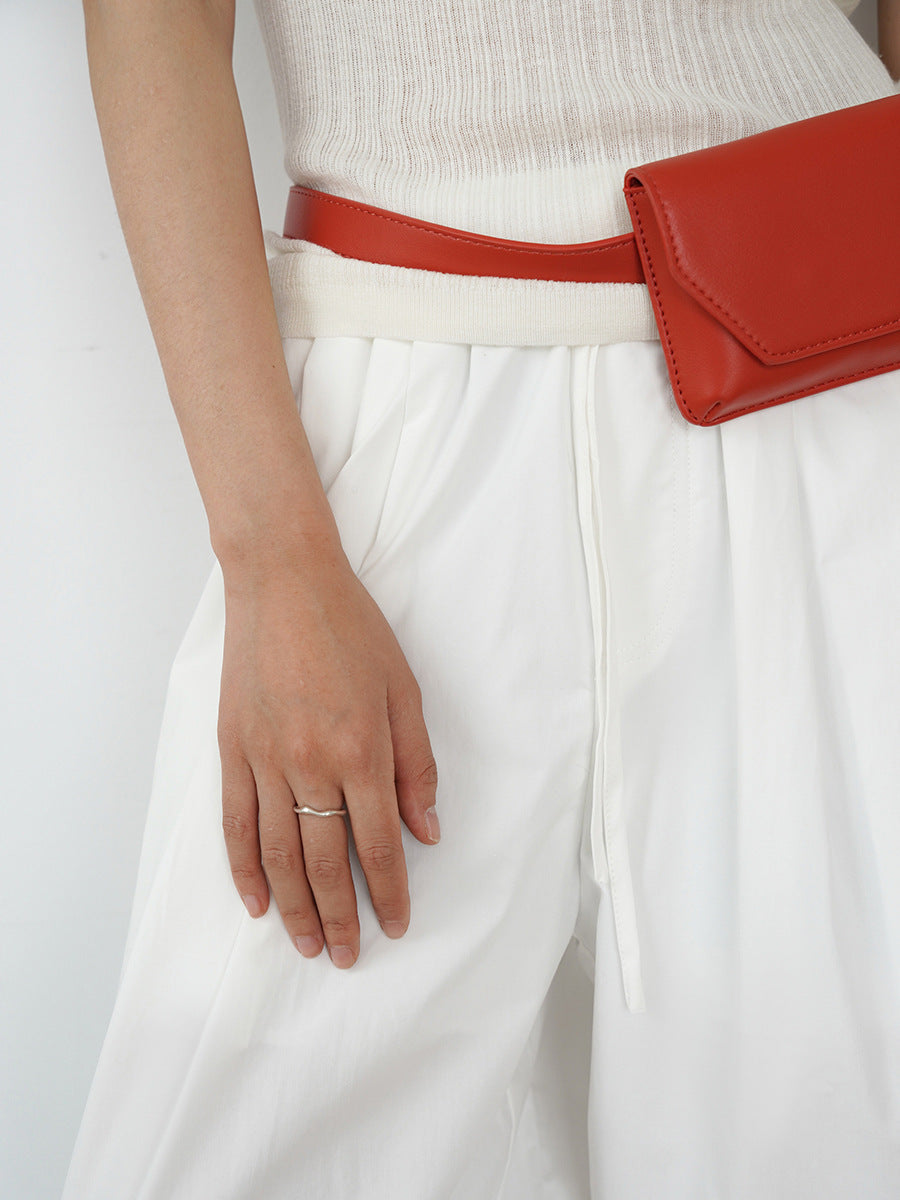 Relaxed Wide Leg Elastic Waist Pants
