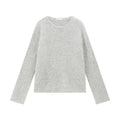 Fuzzy Long Sleeve Crewneck Pullover Sweater