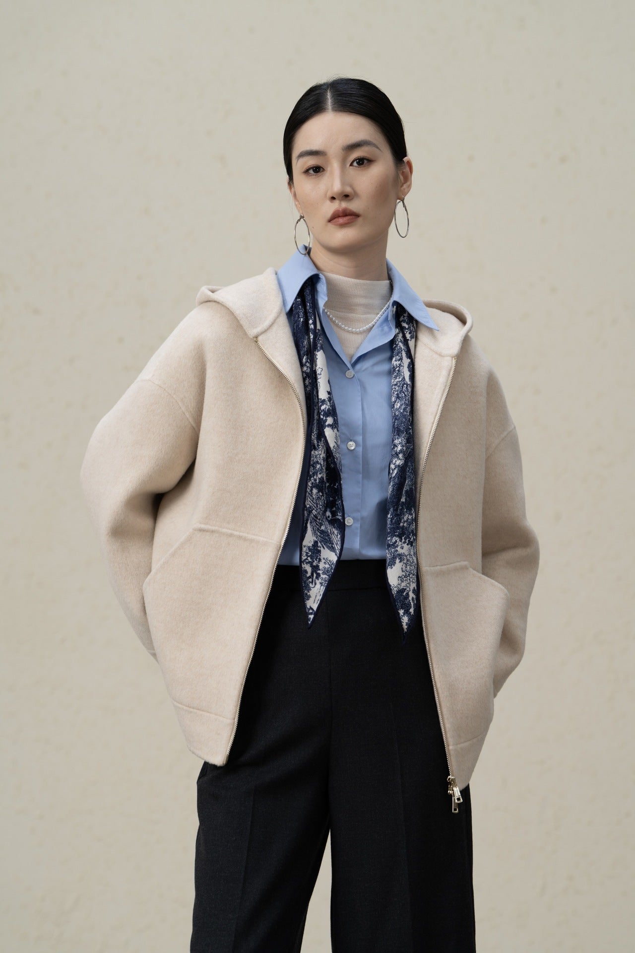 Ffluffy And Soft Wool Cashmere Double-sided Coat