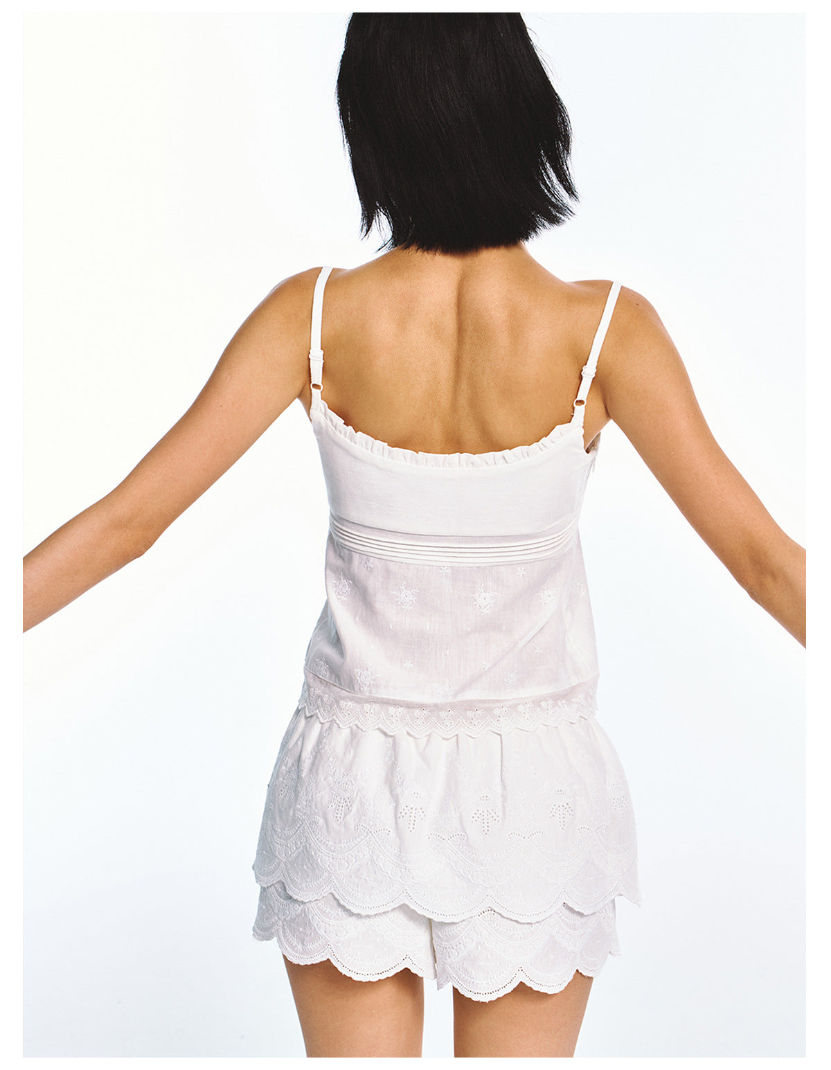 Linen-cotton Beautiful Vintage Style Embroidered Camisole Top