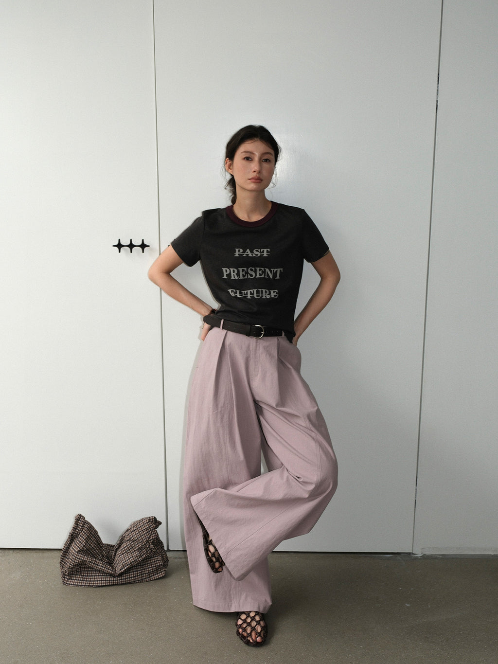 Pleated Casual Wide-leg Pants
