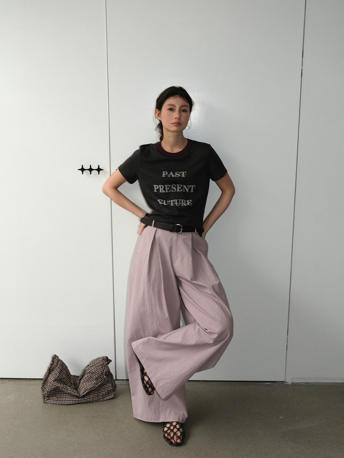 Pleated Casual Wide-leg Pants