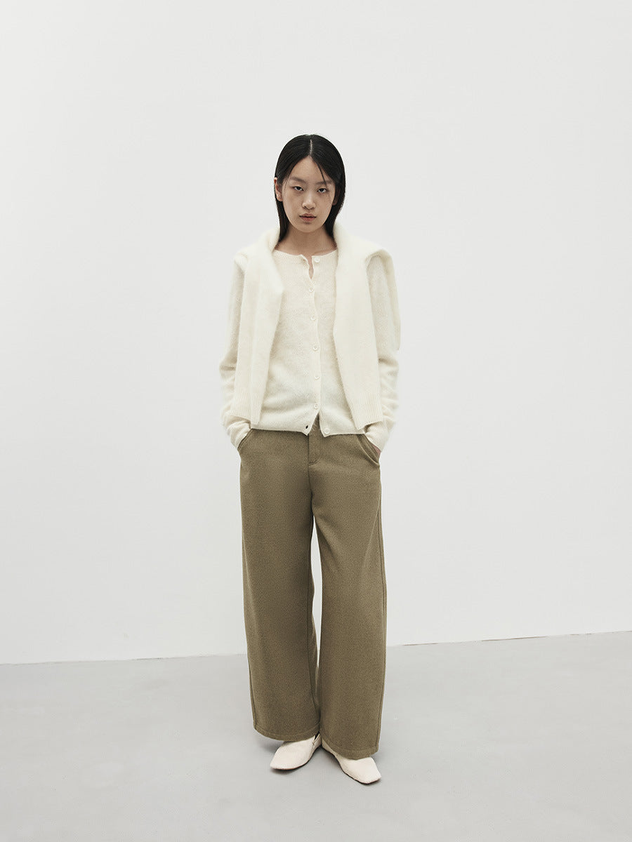 Soft-Structured Wide-Leg Trousers