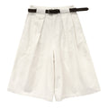 Pleated Wide-Leg Baggy Dress Shorts