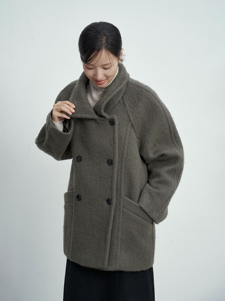 Double-Breasted Wool Coat