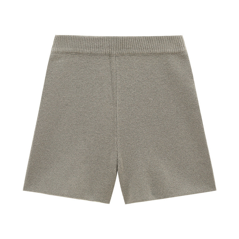 100% Wool High-Waisted Shorts