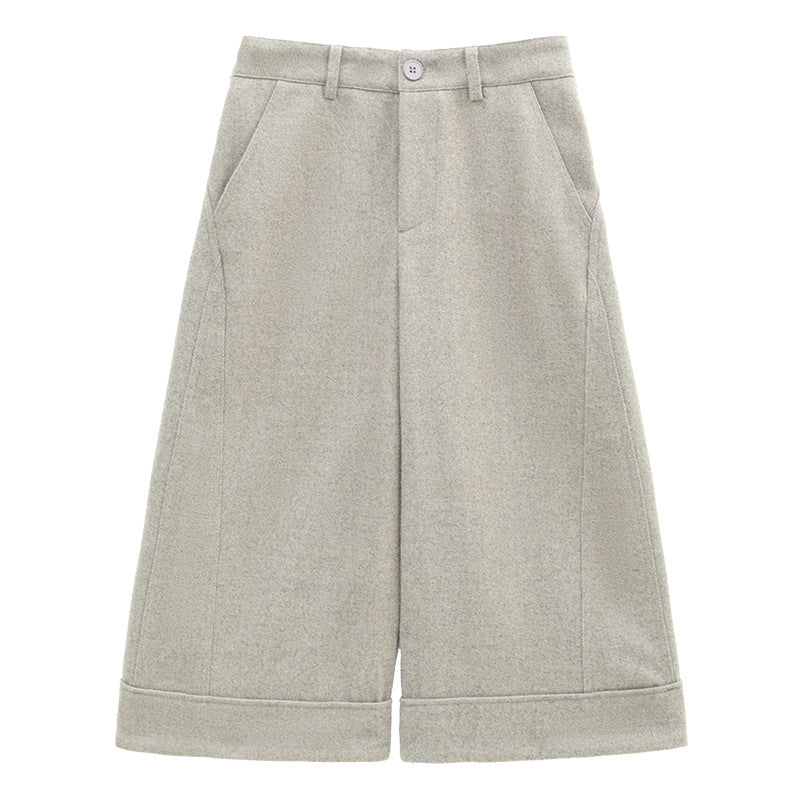 High Waist Tailored Culotte Pants