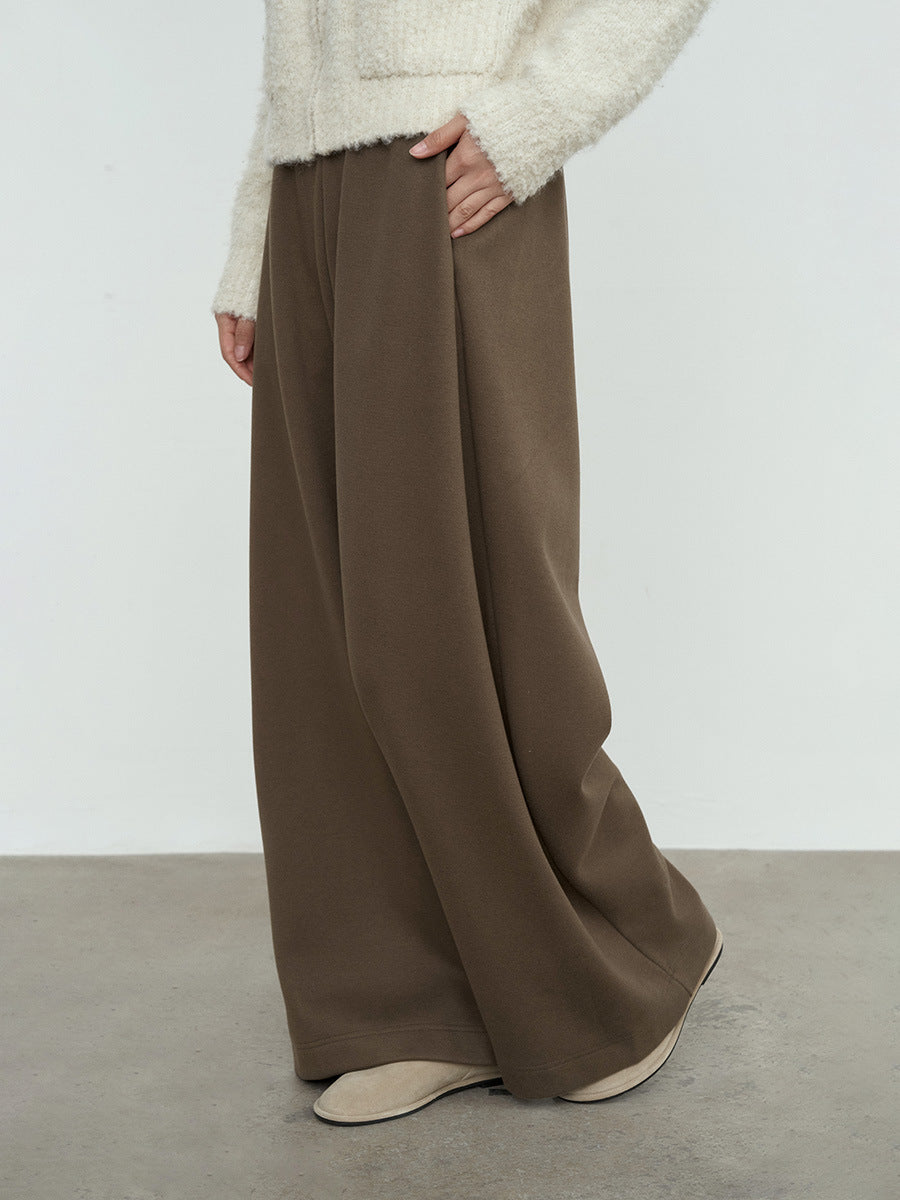 Straight-Leg Elastic Waist Versatile Sweatpants