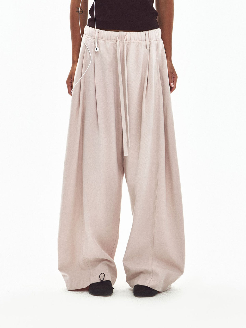 Comfortable Drape Drawstring Elastic Waist Casual Pants