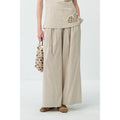 Linen Casual Drapey Wide-Leg Pants