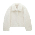 Cropped Faux Fur Fluffy Jacket