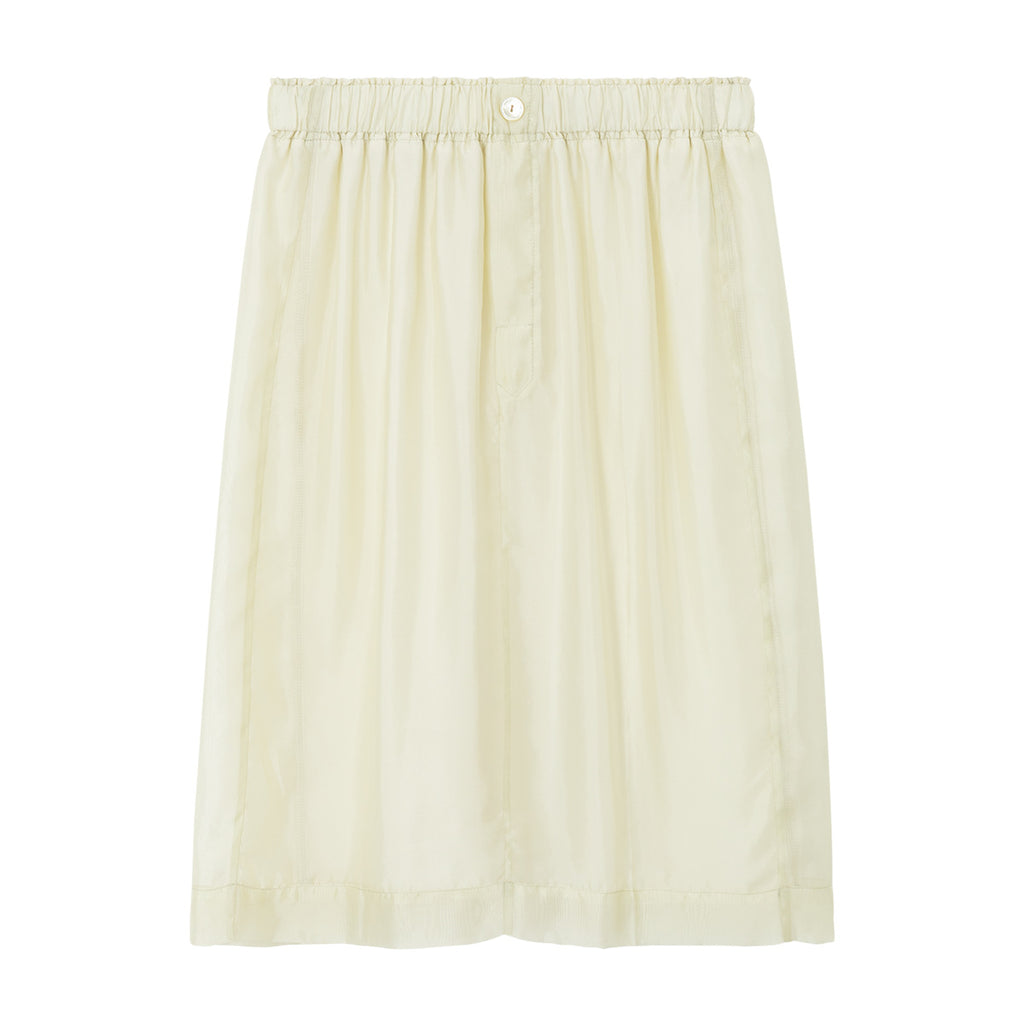 Matte Glossy Organza Mulberry Silk Elastic Waist Drape Skirt