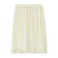 Matte Glossy Organza Mulberry Silk Elastic Waist Drape Skirt