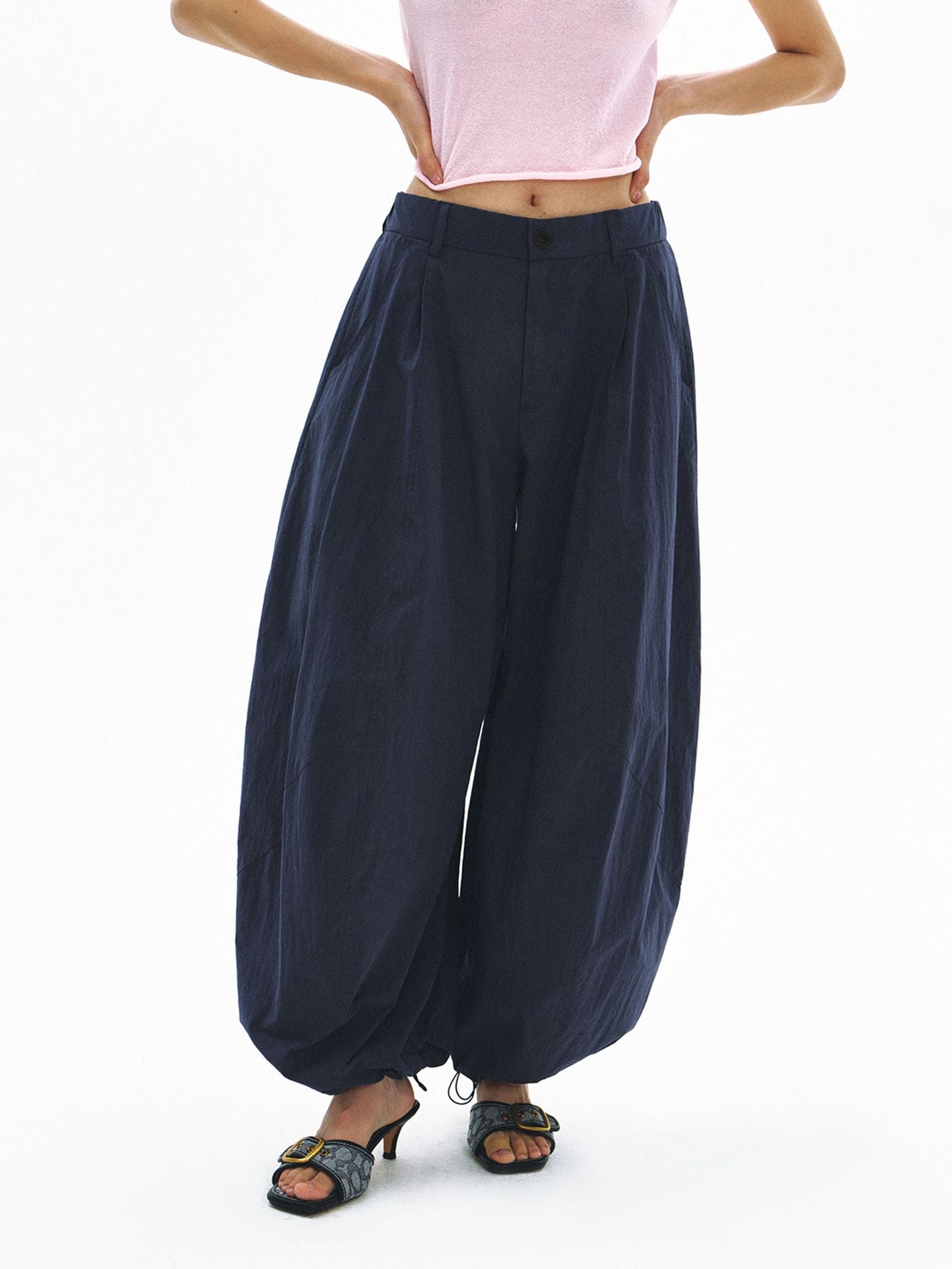 Super Baggy High-Waisted Parachute Pants