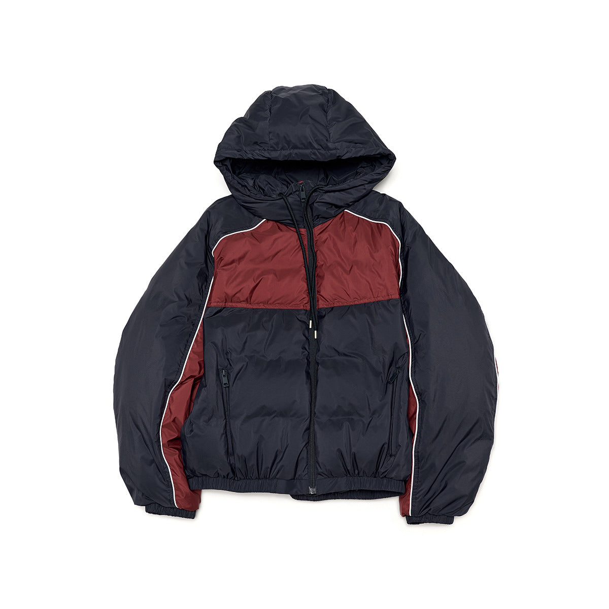 Retro Sports Contrast Duck Down Jacket