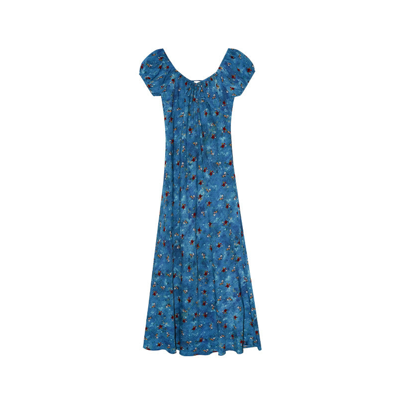 Floral Sweetheart Neck Maxi Dress